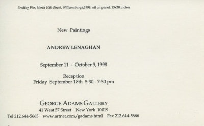 Exhibition Annoucement Card (reverse)