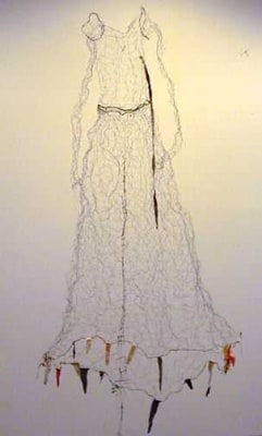 Lesley Dill, Wire Dress (Homage to Frida Kalho)