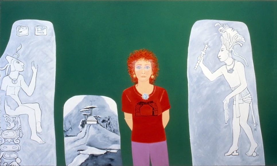 Joan Brown, Homage to Quetzalcoatl & Count de Waldeck, 1983