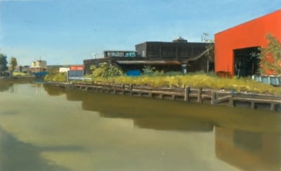Andrew Lenaghan Gowanus Looking towards Union Street Bridge (Red Warehouse)
