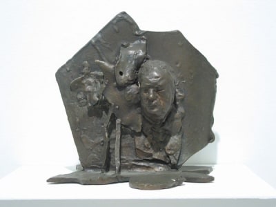 Joyce Treiman Untitled (Portrait of Man on Abstract Ground), n.d.