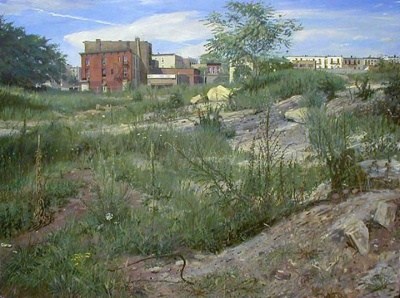 Andrew Lenaghan Smith Street Field with Red Building
