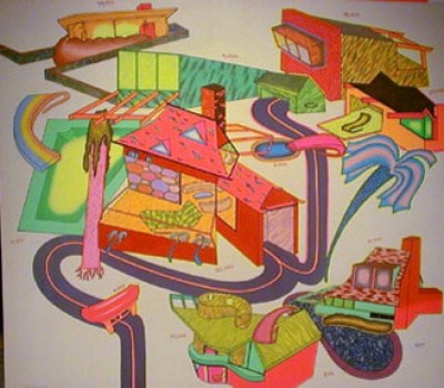 Peter Saul Suburban Houses I, 1969