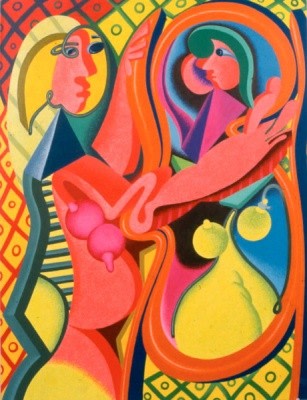 Peter Saul Picasso's 'Girl in a Mirror' #2, 1978