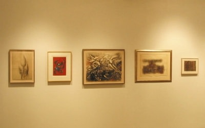 Installation view, Different Strokes: 20th Century Drawing, George Adams Gallery, New York, 2010.