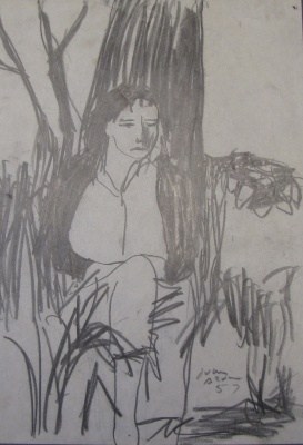 Joan Brown 'Woman By Tree,' 1957