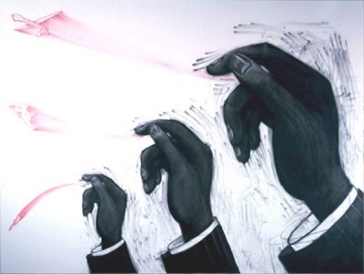 Enrique Chagoya Untitled (Paper Airplanes), 2004