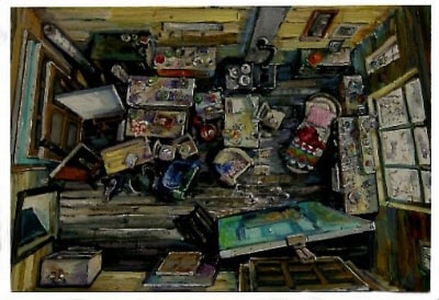 Amer Kobaslija exhibition announcement card picturing 'Not Everything Perishes,' 2010.