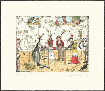 Enrique Chagoya Thinking of Ensor and My Cat Diego, 2007