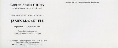 James McGarrell:Small Paintings and Glazed Porcelain Tiles