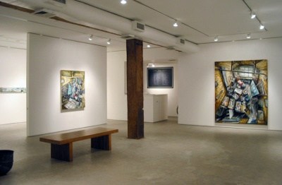 Installation view, Amer Kobaslija, 'Road to Rosseniére: Paintings of Balthus' Studio,' George Adams Gallery, New York, 2011.