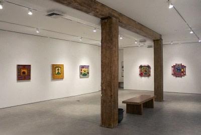 Installation view, Roy De Forest, A Simple Life: Small-Scale Paintings from 2000-2003, George Adams Gallery, New York, 2013.