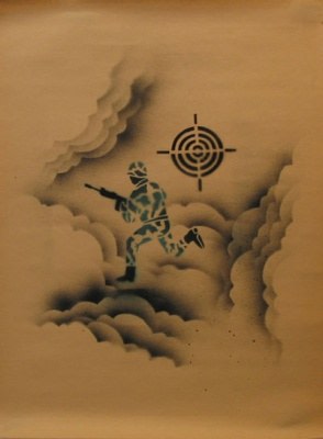 David Wojnarowicz 'Running Soldier with Gunsight,' 1982