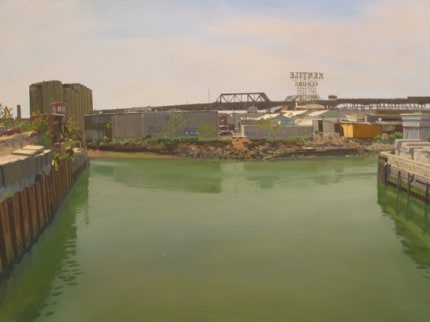 Andrew Lenaghan Kentile Sign from the 3rd Street Bridge, 2006
