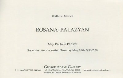 Rosana Palazyan Show Announcement (continued)