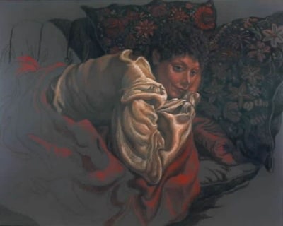 Jack Beal Portrait with Pillows #2