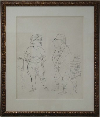 George Grosz 'Untitled (The Tryst),' c. 1923