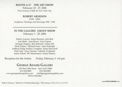 Robert Arneson Show Announcement (continued)