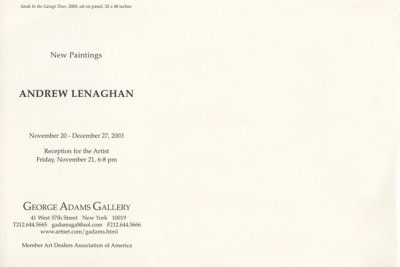 Andrew Lenaghan Show Announcement (continued)