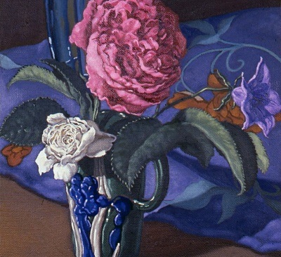 Jack Beal Rose & Carnation in Vases
