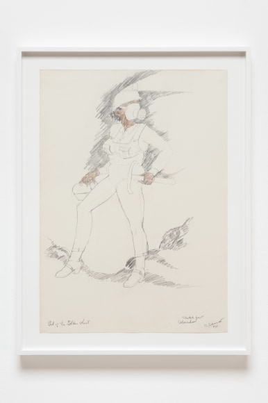 Robert Colescott  Girl of the Golden West - Sketch for Colorado  1980