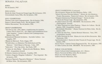 Rosana Palazyan Show Announcement (continued)