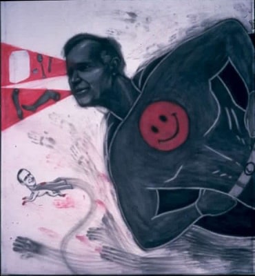 Enrique Chagoya Double Agent, 1989