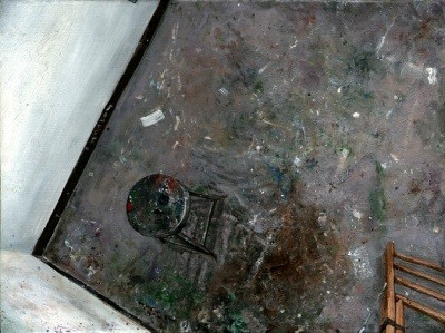 Amer Kobaslija Painter's Floor with Chair and Ladder, 2005