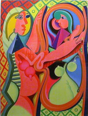 Peter Saul Picasso's 'Girl in a Mirror' I