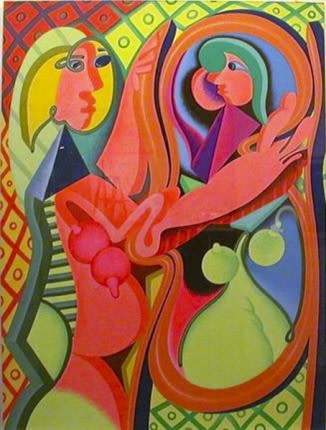 Peter Saul Picasso's "Girl in a Mirror" I