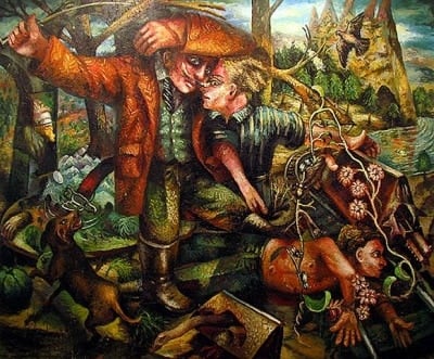 Steven Campbell Men Insulting Nature and the Notion of Travel, 1986