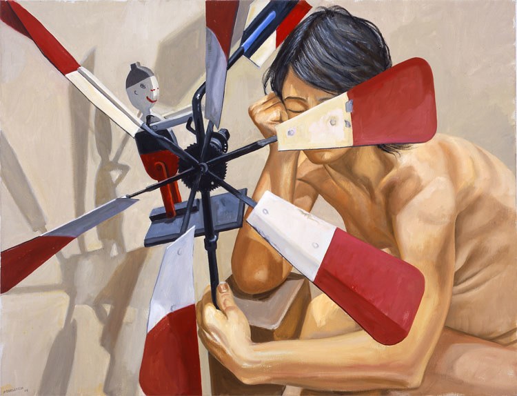 Oil painting by Philip Pearlstein