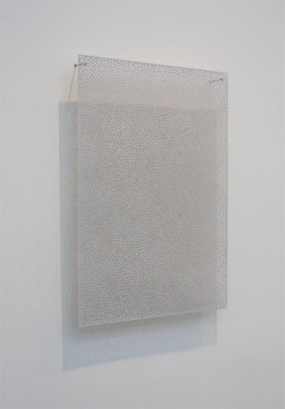 DIAPHAN 46, GRAY WHITE/PTHALO BLUE WHITE, 2009, Acrylic on aluminum