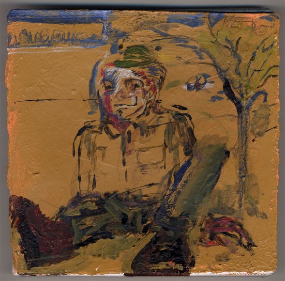 Untitled, 2010-2013, Mixed Media on Paper Mounted on Canvas