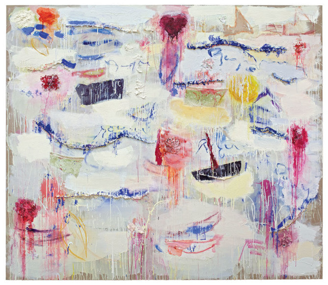 ODE TO B, 2009, Oil, acrylic, paper mache, cloth