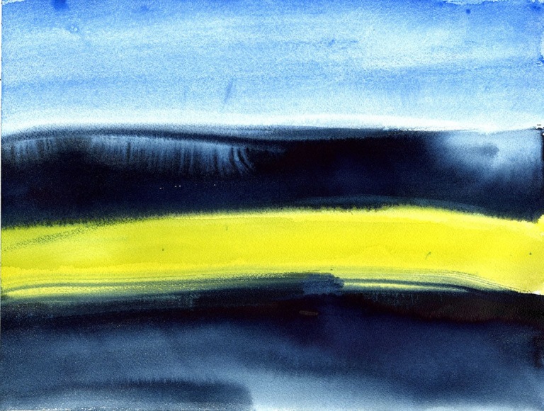 Nova Scotia I, series i, 2022, Watercolor and pencil on paper