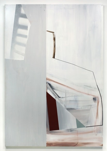 Untitled (with Cactus), 2013, Oil, pumice and latex on canvas