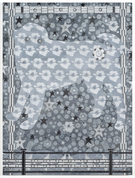 Banner, 2015, Acrylic, gesso, ink and pencil on canvas