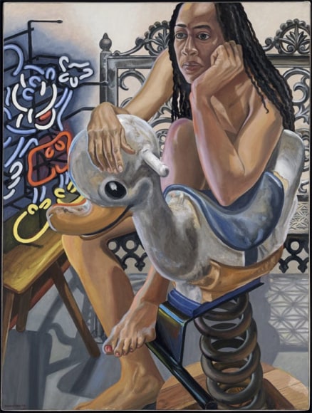 MODEL, NEON MICKEY AND BOUNCY DUCK, 2007, Oil on canvas