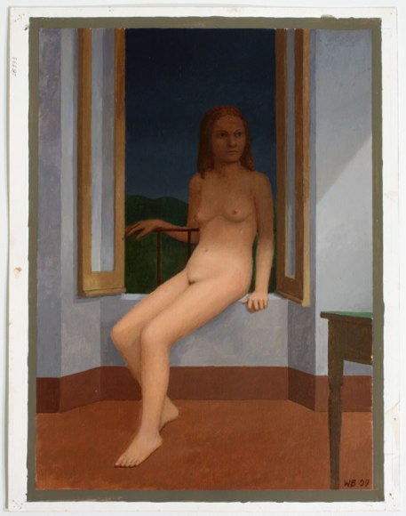 STUDY FOR NIGHT NEAR MONTE MURLO, 2009, Tempera on paper