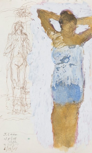 Two Women, 2017-18, Ink, watercolor and white out on paper