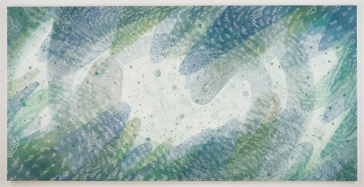 THE EYE IS THE FIRST CIRCLE, 2006, Pigment on linen
