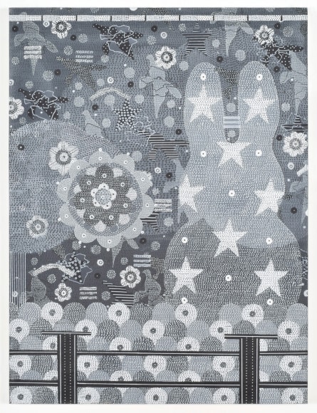 View, 2015, Acrylic, gesso, ink and pencil on canvas