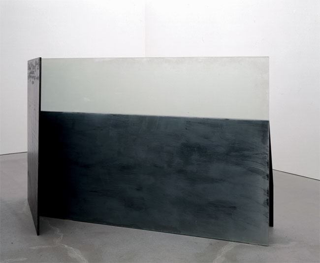 INVITATION #1, 1975-76, Steel and Etched glass