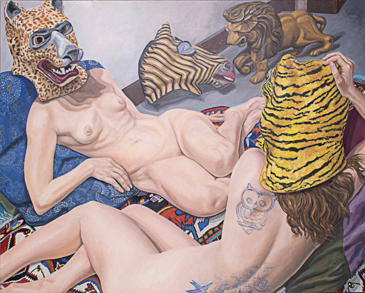 oil painting of models