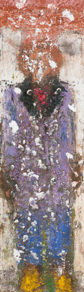 Caryatid in the Snow (Ruth in her Chesterfield), 2018, Oil on canvas