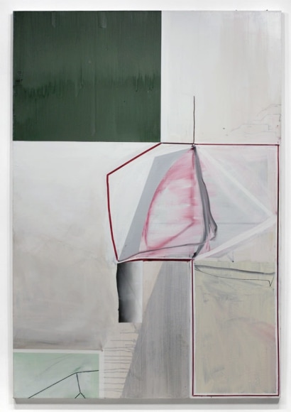 Untitled (with Green), 2013, Oil, pumice and latex on canvas