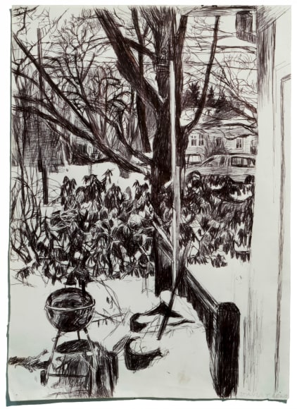 Looking Out Window, Snow and Grill, 2008&nbsp;