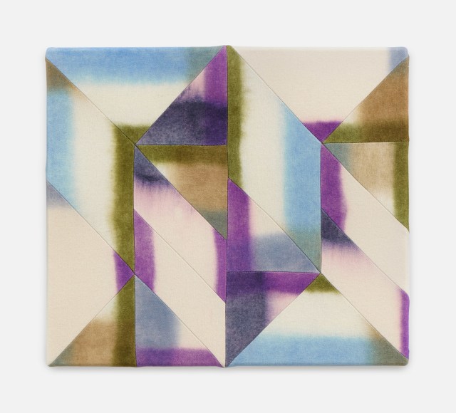 Wilder Alison  lapped. taste a sheer gape, 2022  Dyed wool and thread  46 x 53 cm / 18 x 20 3/4 in