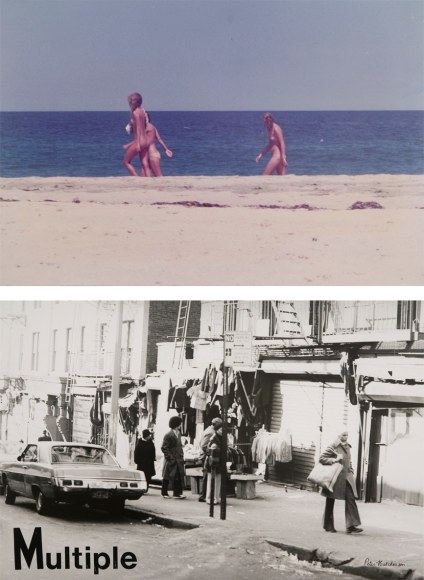 Peter Hutchinson  Man&rsquo;s Condition, 1976  27 parts 1 part (text) framed 32 x 40 cm 26 parts (photos) framed as 13 Diptychs each frame 105 x 80&nbsp; packed in a specially made wooden crate for storage and transport, 130 x 97 x 67 cm